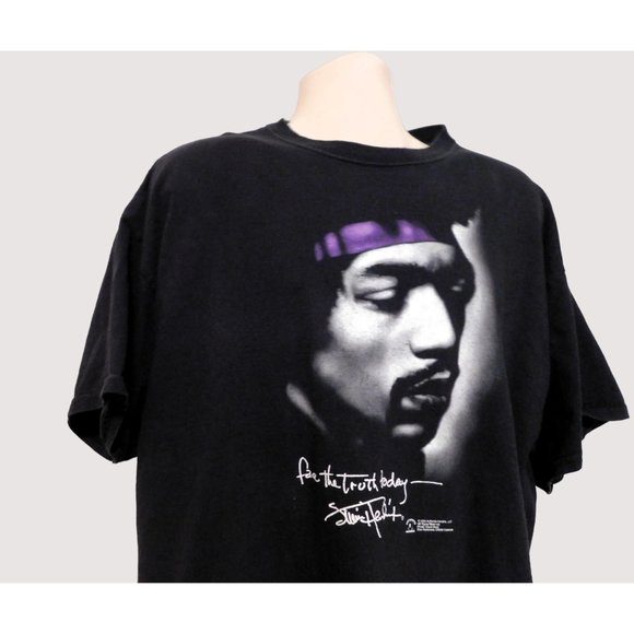 Jimi Hendrix Tee Shirt Vintage 2004 2X Black Face the Truth Today Zion Cotton - Picture 3 of 7